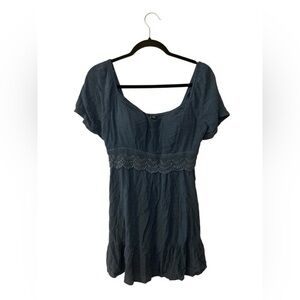 Lily Rose Navy Short Sleeve Top